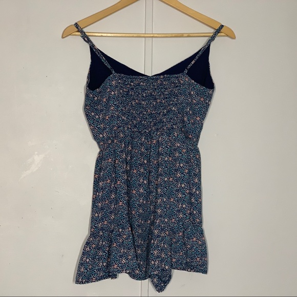 Socialite Sleeveless Romper in Blue Ditsy - Picture 4 of 11